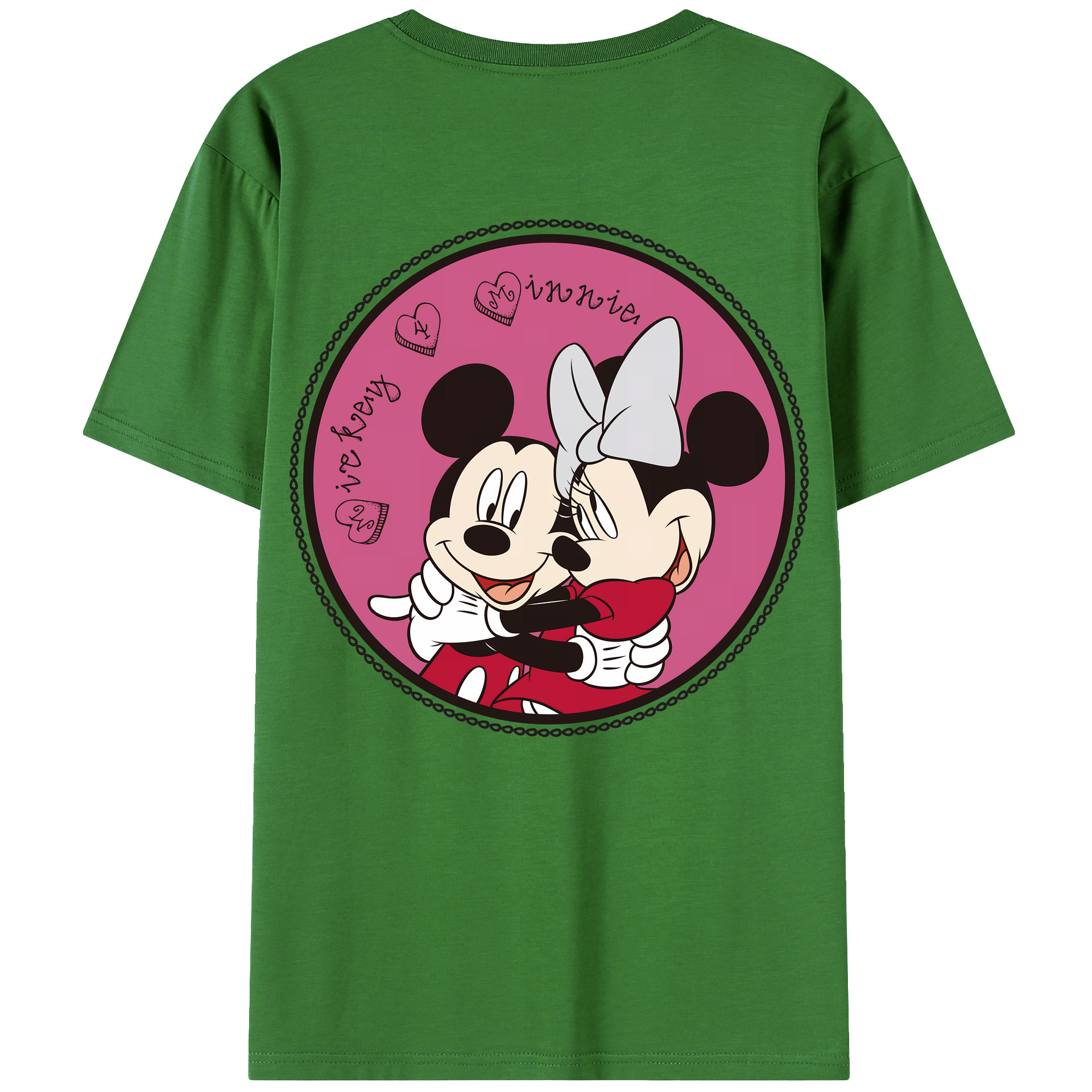 （画像用） ミッキーマウス Mickey Mouse レディース半袖Tシャツ(バックプリント)